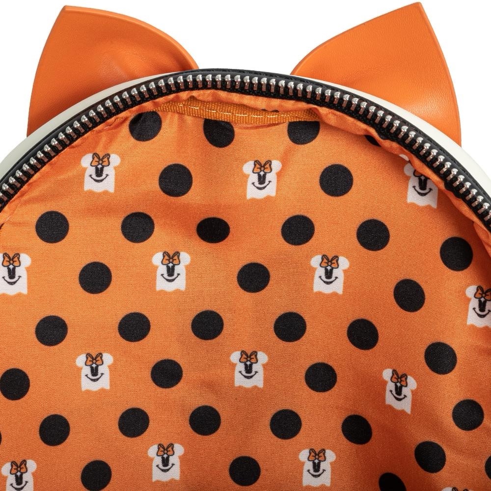 Last one! Loungefly Ghost Minnie Glow-in-the-Dark Cosplay Mini Backpack x Disney - Picture 4 of 5